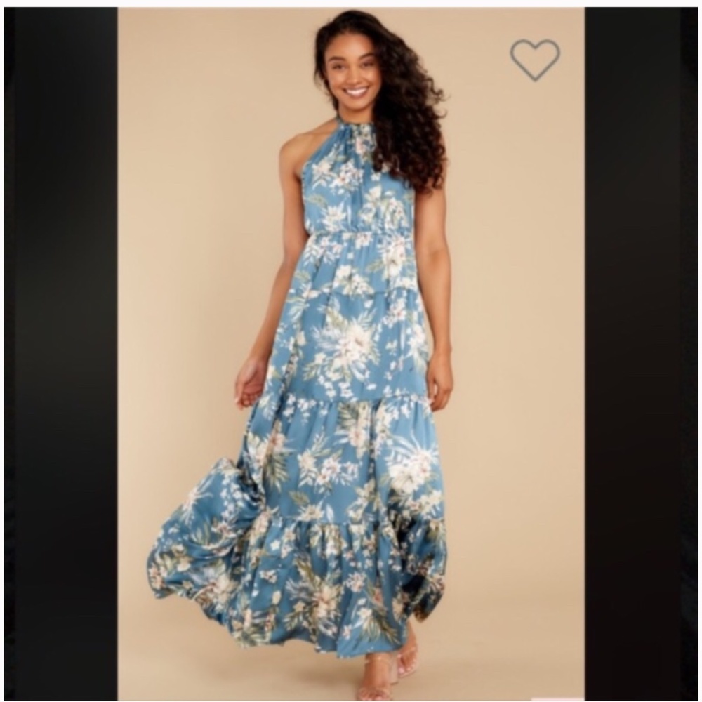 Red Dress Boutique Multi Floral Blue Maxi Dress